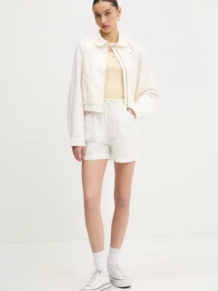 Kurtka jeansowa Tommy Jeans beżowa