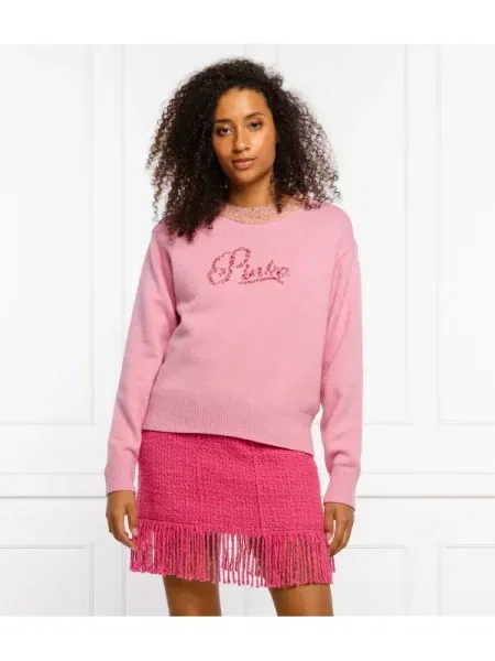 Pinko Pulover MOSCATO 1 cu adaos de lână roz