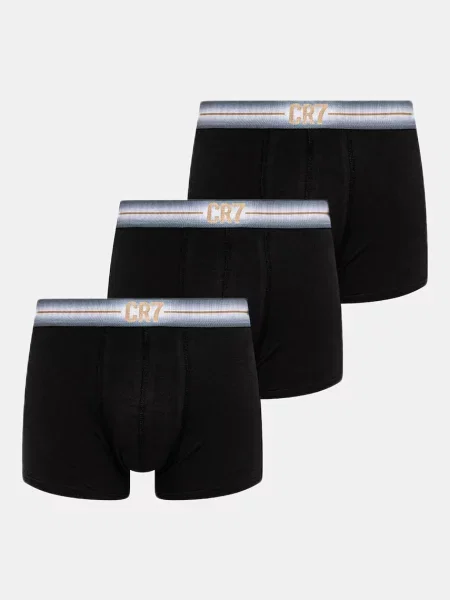 Pánske boxerky Basic Trunk 3 páry black/navy blue čierna