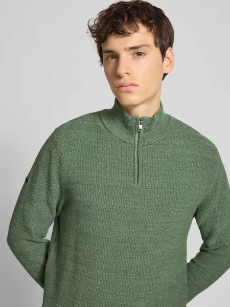 Bluza z kołnierzem ze stójką Superdry zielona