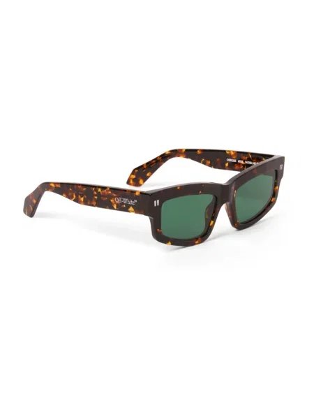 Off White Akcesoria unisex brązowy ONE SIZE Okulary przeciwsłoneczne Miramar w kolorze Havana/Zielony białe
