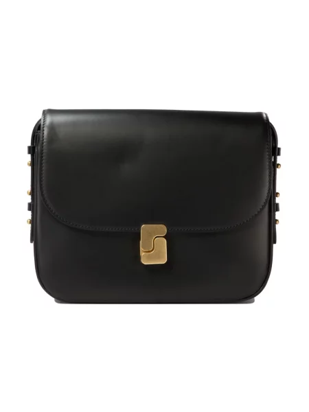 Torebka crossbody Soeur skórzana czarna