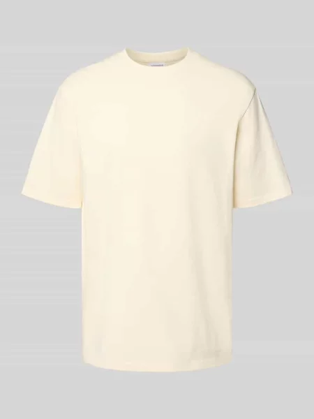 Oversized t-shirt z czystej bawełny Lindbergh beżowa