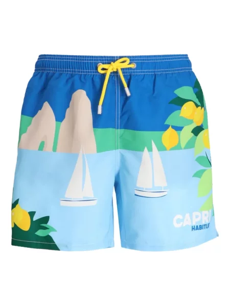 Slip de baie Mc2 Saint Barth cu imagine albastru
