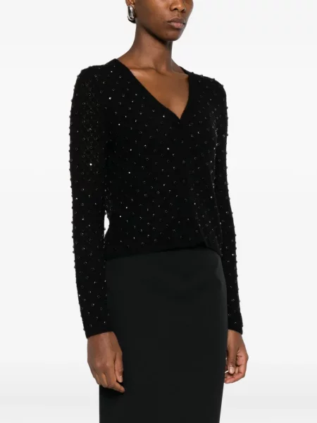 Cardigan Max Mara cu decolteu în V negru