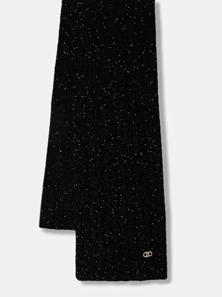 Šal s primesjo volne Liu Jo črna