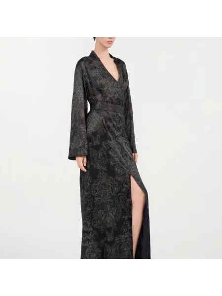 Jedwabna sukienka Roberto Cavalli czarna