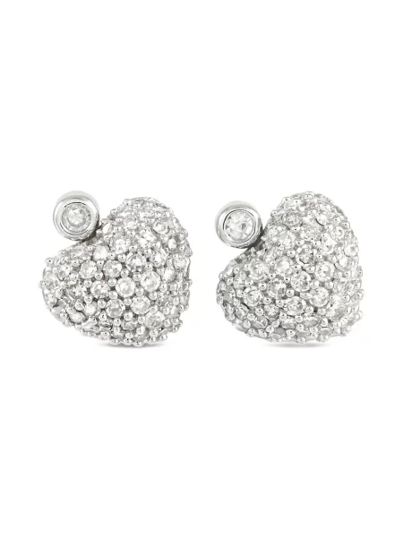 Обеци Lb Exclusive със сърца бяло