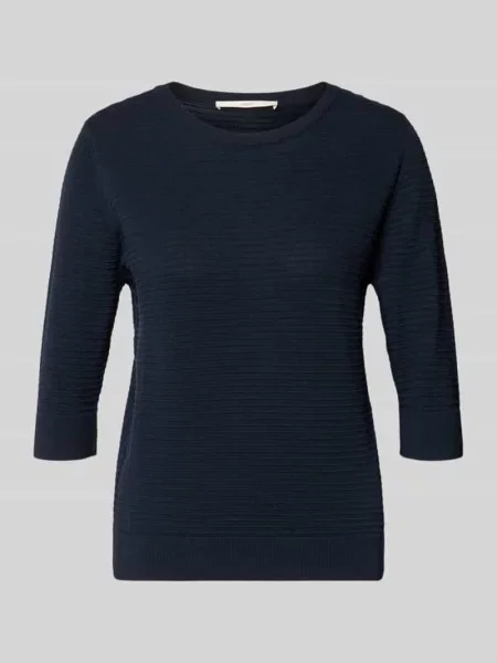 Sweter z dzianiny z rękawem o dł. Lanius granatowy