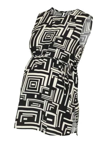 Only Maternity Tricou OLMKARTA negru alb