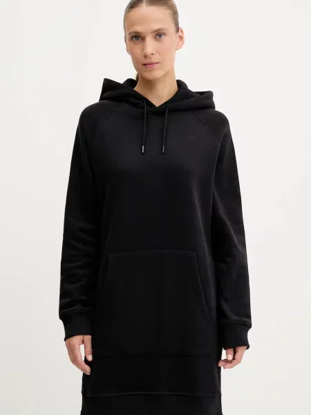 The North Face rochie din mini drept negru