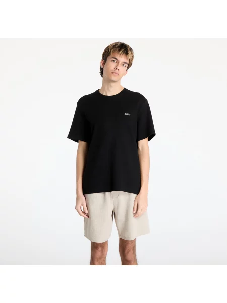 Tričko Hugo Boss Waffle T-Shirt Black S černé