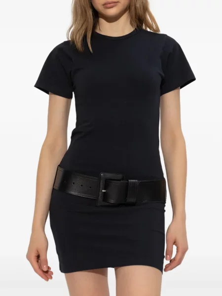 Cu centură rochie mini Balenciaga negru