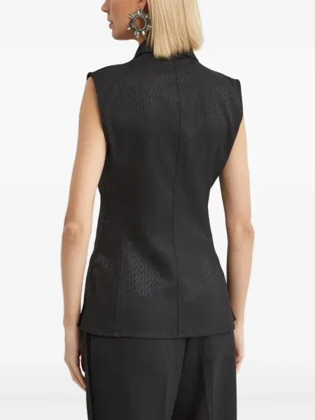 Vestă Helmut Lang din jacard negru