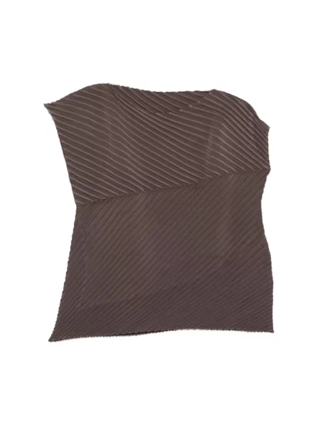 Bluzka Issey Miyake plisowana brązowa
