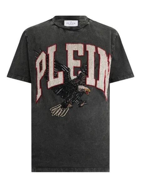 Tricou Philipp Plein cu decolteu rotund gri