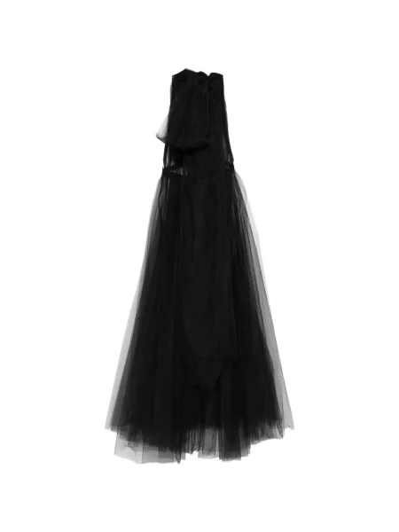 Rochie maxi Alchemy din tul cu gât halter de costum negru