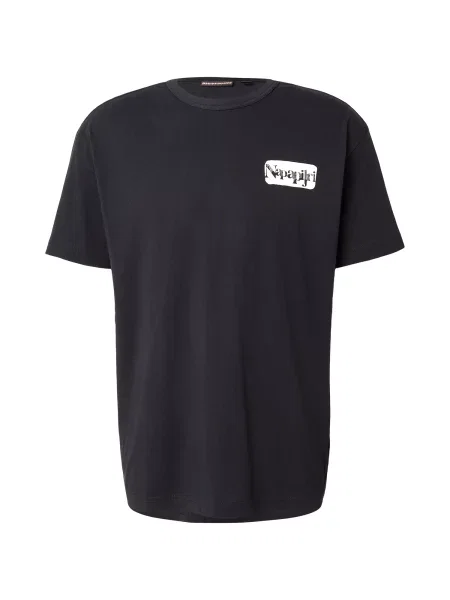 NAPAPIJRI Tricou SNIBSTON șamoa / galben șofran / negru alb