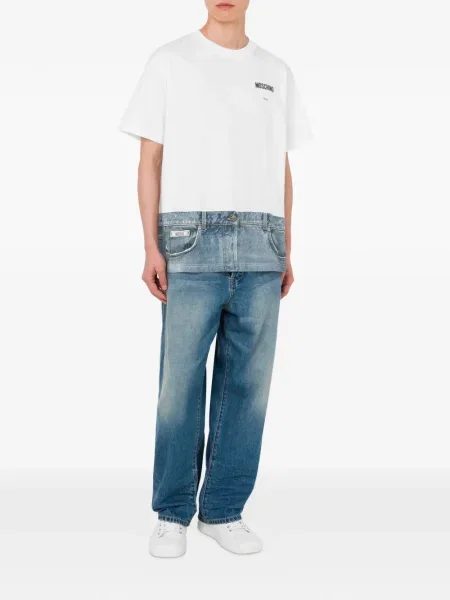 Tricou Moschino cu imagine alb