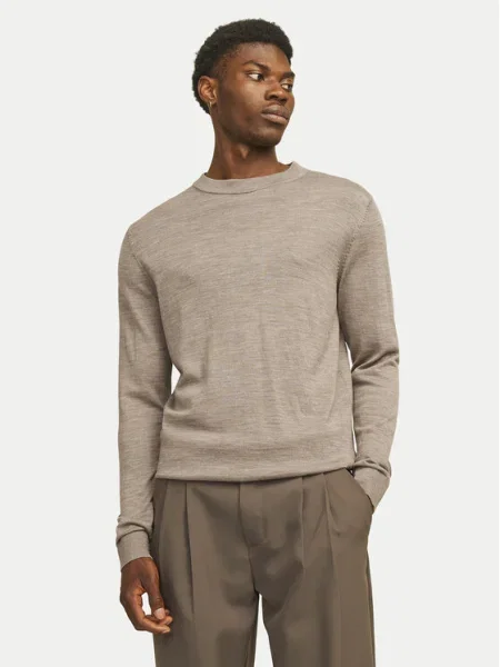 Jack&Jones Пуловер Merino сив