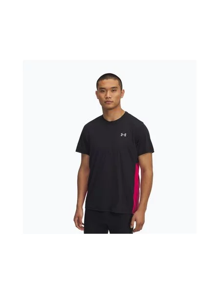 Футболка для бігу Under Armour Trail Run Zip black/shaded fuchsia/reflective чорна