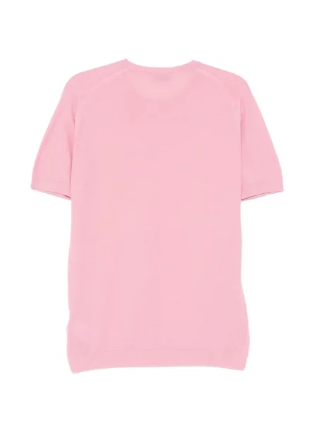 Tricou John Smedley cu nervuri roz