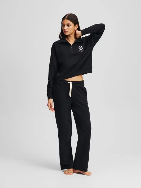 Karl Lagerfeld Pantaloni de trening hotel | Straight fit negru
