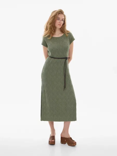 Сукня міді Promin бавовна/акрил зелений