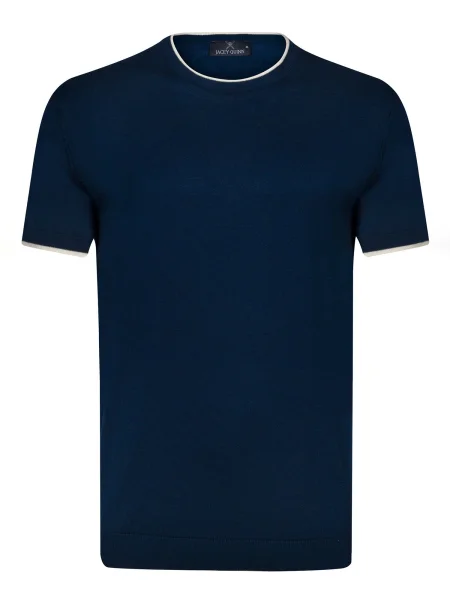 Jacey Quinn Tricou albastru închis alb