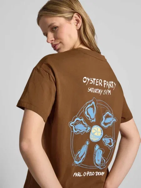 Marc O'Polo T-shirt brązowa