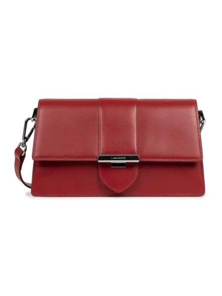 Torebka crossbody Lancaster z klapami czerwona