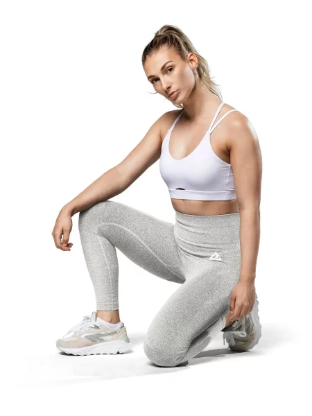 Legginsy sportowe z wysokim stanem modelujące pośladki szare