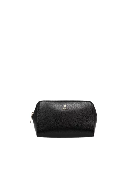 Kosmetyczka Furla skórzana czarna