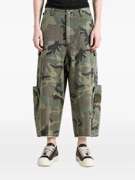 Камуфлажни карго панталони Vetements с принт зелено