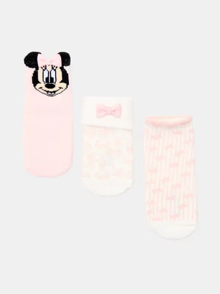 Sinsay Ponožky s ozdobnými aplikacemi 3 pack Minnie Mouse vícebarevná