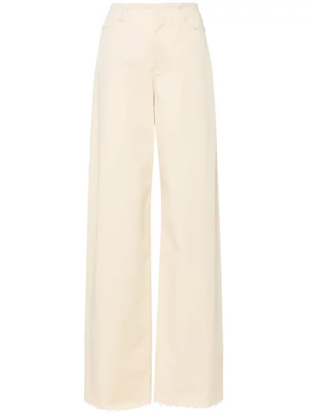 Pantaloni Mm6 Maison Margiela zdrențuiți galben