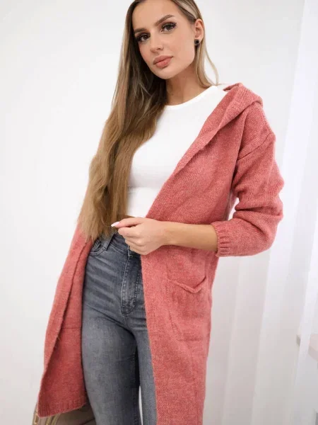 Pulover Kesi cu glugă roz