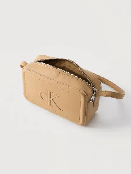 Geantă Calvin Klein Bold Ck Camera Bag  bej