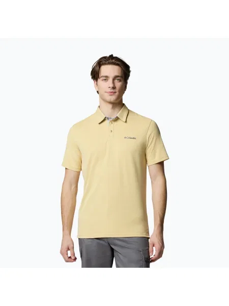 Tricou pentru bărbați Columbia Nelson Point Polo sand dune