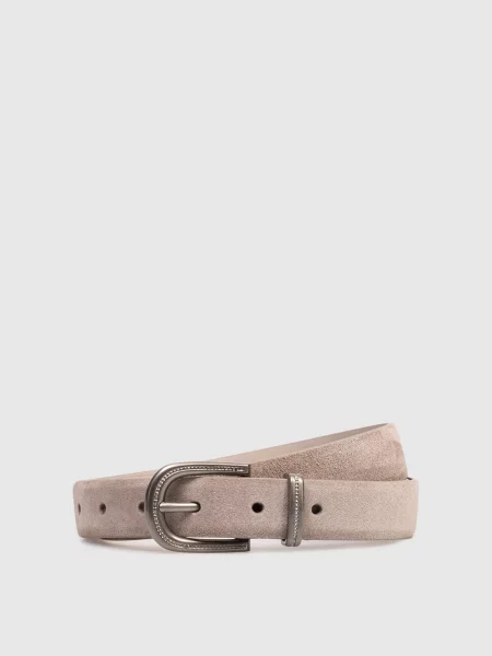 Замшевий ремінь Brunello Cucinelli коричневий