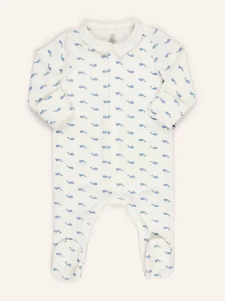 Froté pyžamo Petit Bateau bílé
