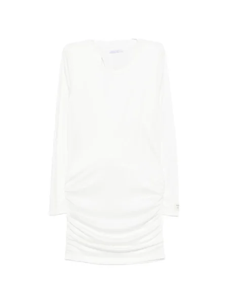 Rochie mini Patrizia Pepe drapată de costum alb