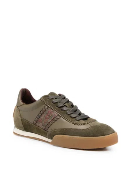 Sneakerși Etro cu model paisley verde