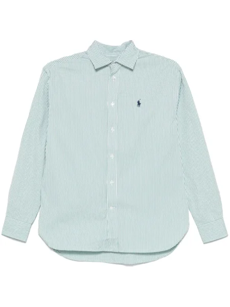 Ριγέ polo Polo Ralph Lauren με κέντημα μπλε