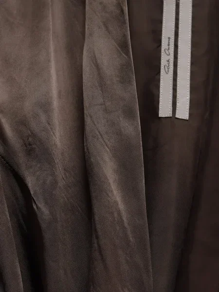 Rochie Rick Owens asimetrică cu legături de costum maro