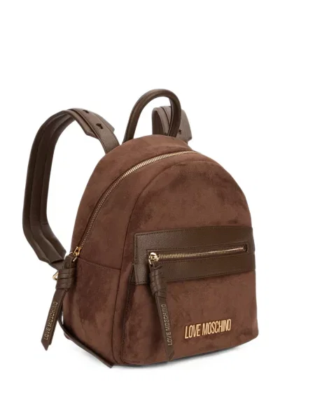 Rucsac Love Moschino cu autograf maro