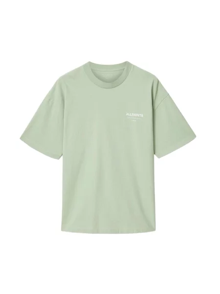 AllSaints Tricou Underground mentă / alb verde