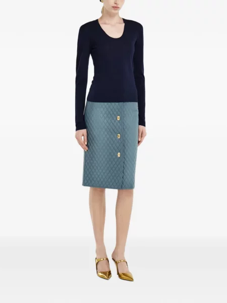 Ușor top Ferragamo de lână albastru