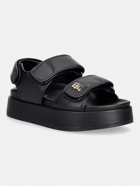 Tommy Hilfiger De piele sandale negru