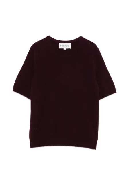 Scurt pulover Bompard cu decolteu rotund violet